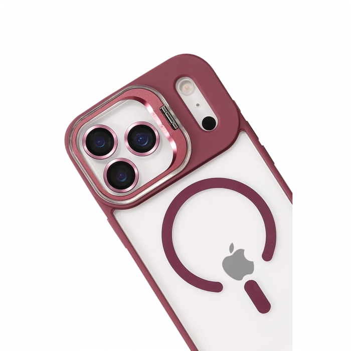 Joy Tekno Apple iPhone 17 Pro Max Remim Lensli Magsafe Standlı Kapak