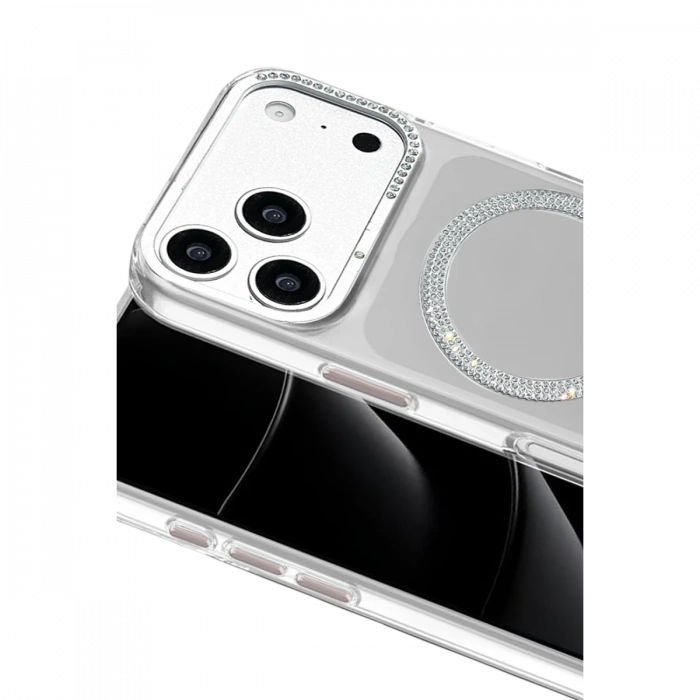 Joy Tekno Apple iPhone 17 Pro Max Tash Diamond Magsafe Kapak - Beyaz