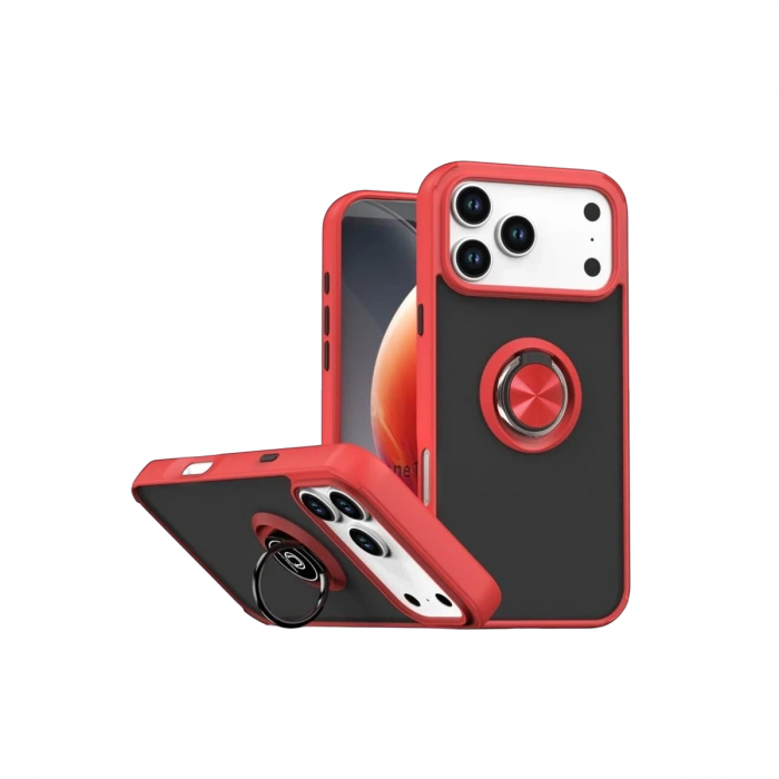 Apple iPhone 17 Pro Montreal Yüzüklü Silikon Kapak