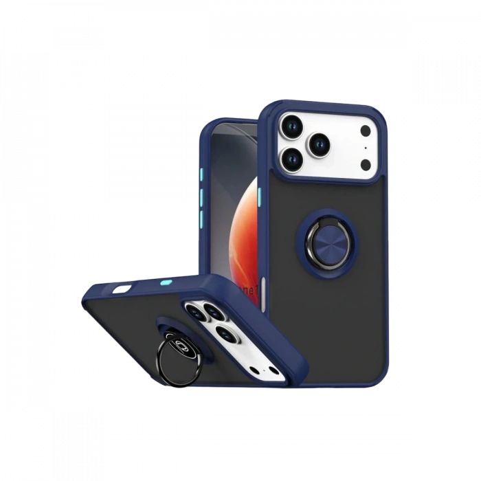 Apple iPhone 17 Pro Montreal Yüzüklü Silikon Kapak