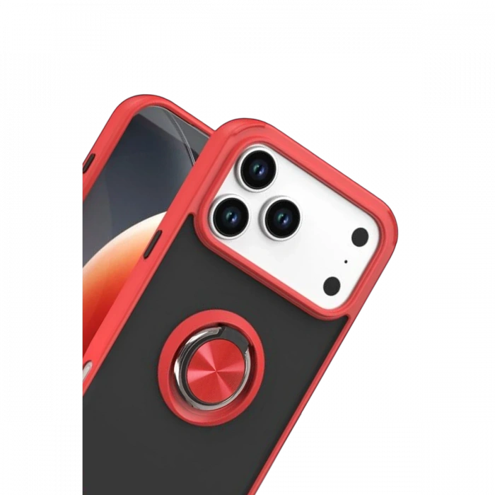 Apple iPhone 17 Pro Montreal Yüzüklü Silikon Kapak