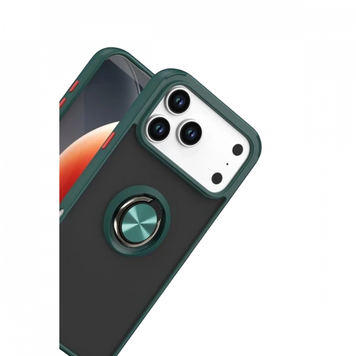 Apple iPhone 17 Pro Montreal Yüzüklü Silikon Kapak