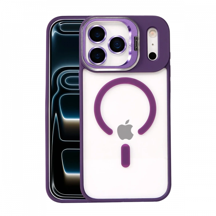 Joy Tekno Apple iPhone 17 Pro Remim Lensli Magsafe Standlı Kapak