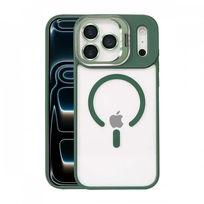 Joy Tekno Apple iPhone 17 Pro Remim Lensli Magsafe Standlı Kapak