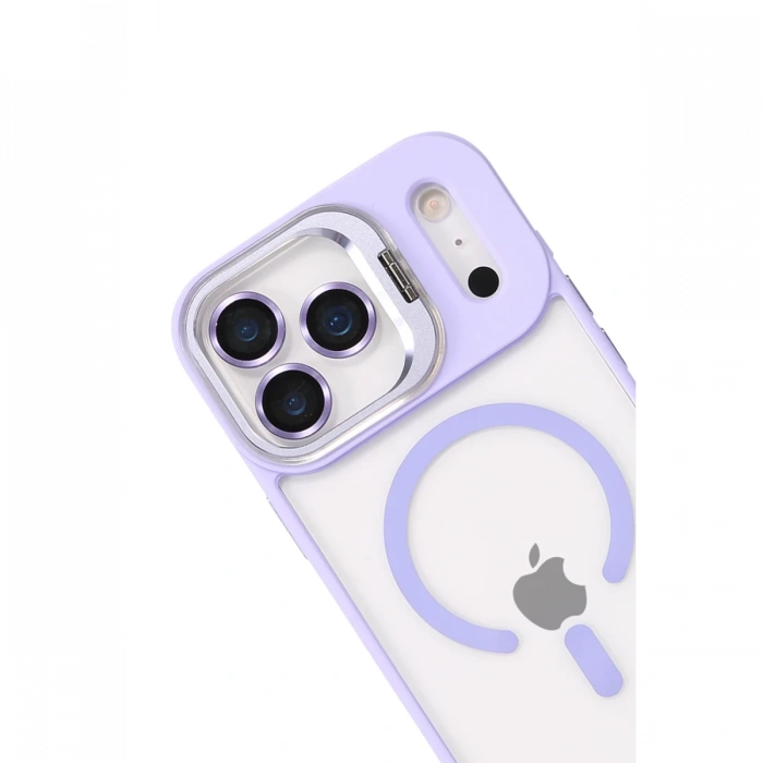 Joy Tekno Apple iPhone 17 Pro Remim Lensli Magsafe Standlı Kapak