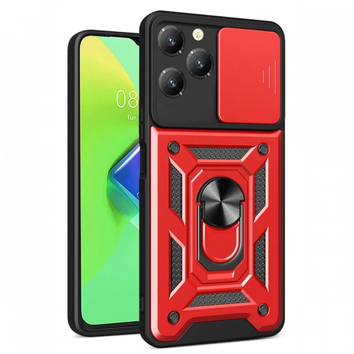 İnfinix Hot 40 Pro Kılıf Pars Lens Yüzüklü Silikon