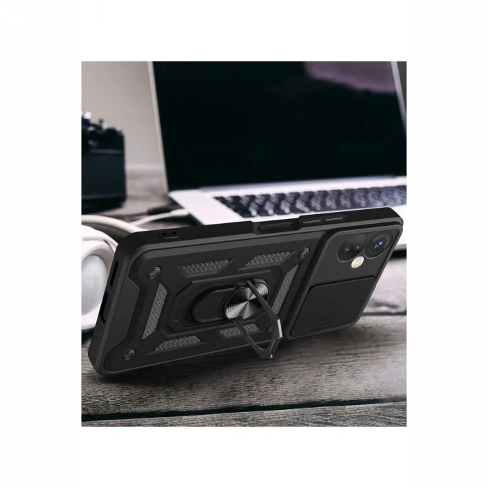 İnfinix Hot 40 Pro Kılıf Pars Lens Yüzüklü Silikon