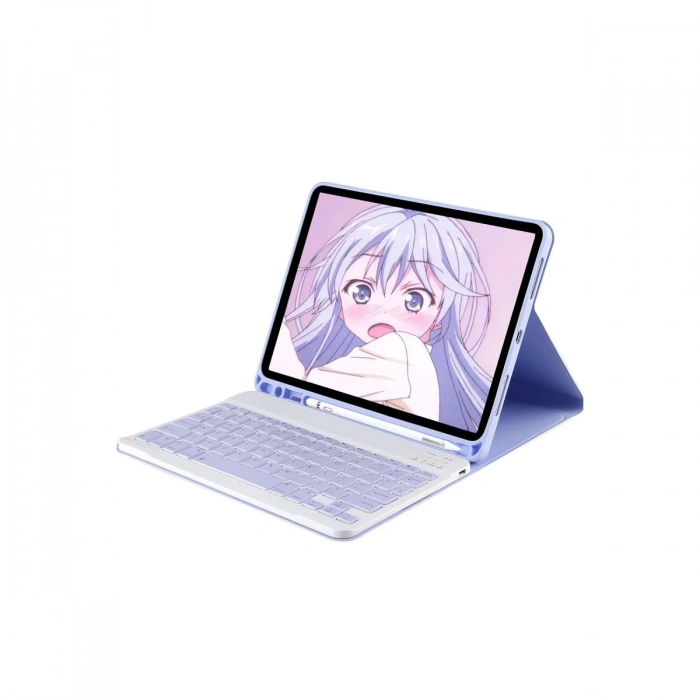 iPad 10.2 (9.nesil) Kılıf KC01 Smart Klavyeli Tablet Kılıfı