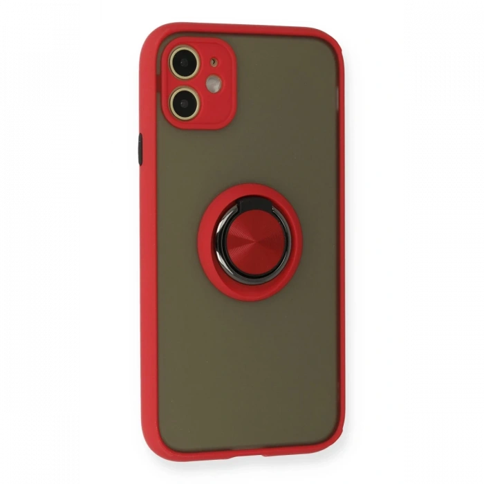 iPhone 11 Kılıf Montreal Yüzüklü Silikon Kapak