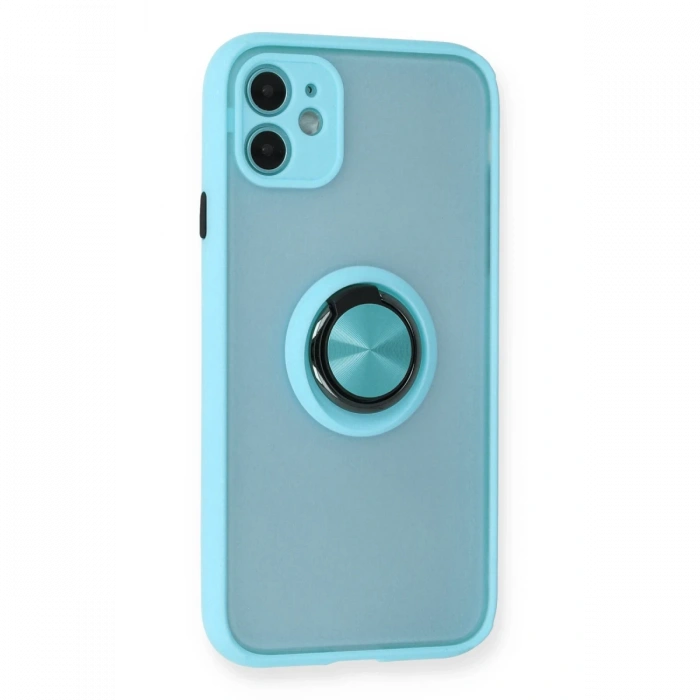 iPhone 11 Kılıf Montreal Yüzüklü Silikon Kapak