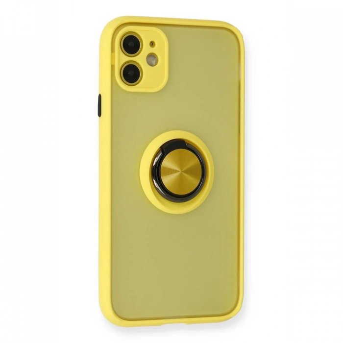 iPhone 11 Kılıf Montreal Yüzüklü Silikon Kapak