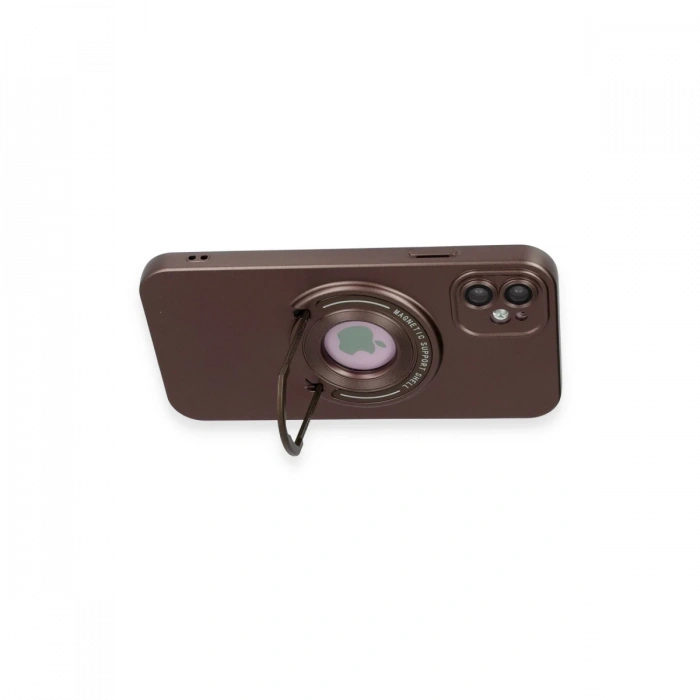 Joy Tekno iPhone 12 Kılıf Lukka Magneticsafe Kapak - Kahverengi