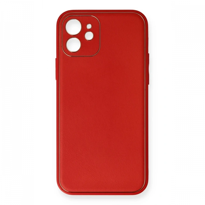 Joy Tekno iPhone 12 Mini Kılıf Coco Deri Silikon Kapak