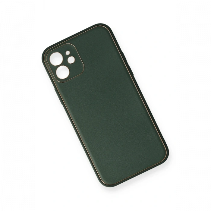Joy Tekno iPhone 12 Mini Kılıf Coco Deri Silikon Kapak