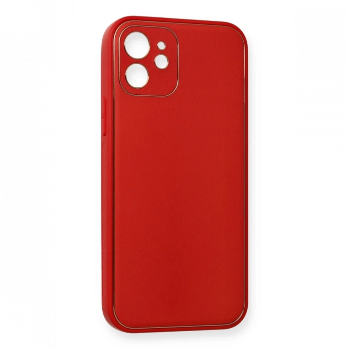 Joy Tekno iPhone 12 Mini Kılıf Coco Deri Silikon Kapak