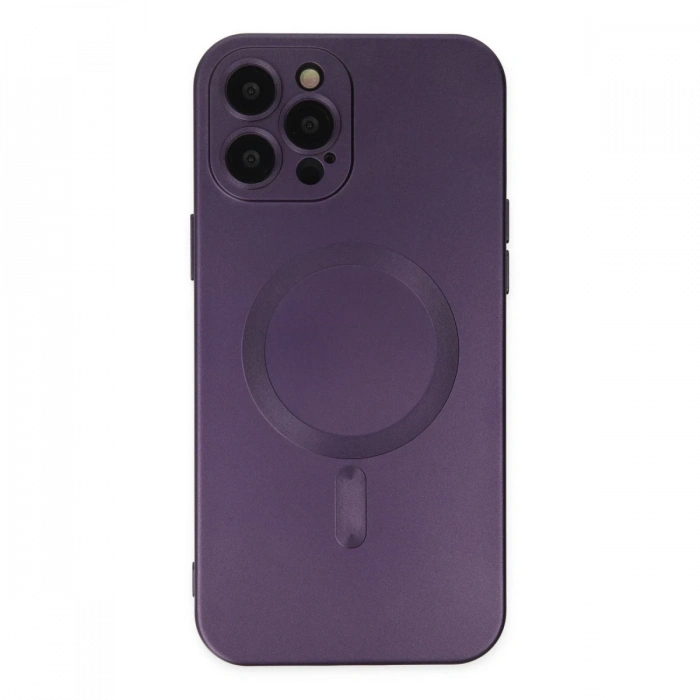 iPhone 12 Pro Max Kılıf Moshi Lens Magneticsafe Silikon - Mor