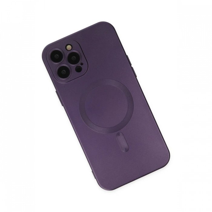 iPhone 12 Pro Max Kılıf Moshi Lens Magneticsafe Silikon - Mor