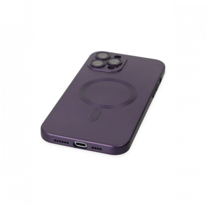 iPhone 12 Pro Max Kılıf Moshi Lens Magneticsafe Silikon - Mor