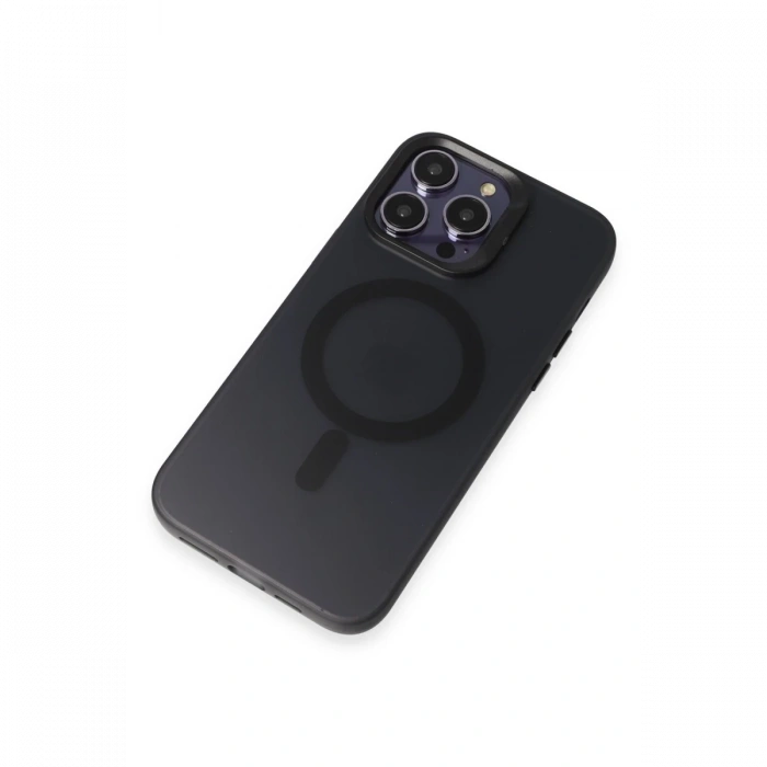 Joy Tekno iPhone 13 Pro Max Kılıf Mateks Magsafe Kapak - Siyah