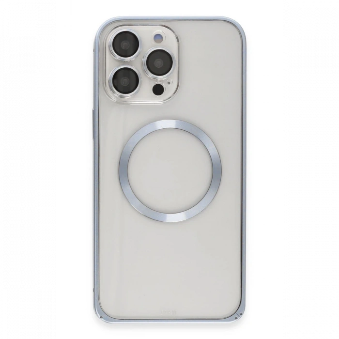Joy Tekno iPhone 13 Pro Max Kılıf Metal Bumper Magneticsafe Kapak
