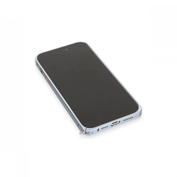 Joy Tekno iPhone 13 Pro Max Kılıf Metal Bumper Magneticsafe Kapak