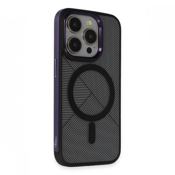 Joy Tekno iPhone 13 Pro Max Vito Magsafe Kapak - Derin Mor