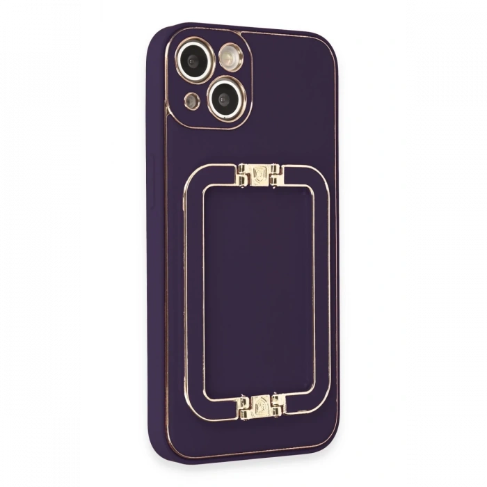 iPhone 14 Kılıf Coco Elit Kapak - Derin Mor