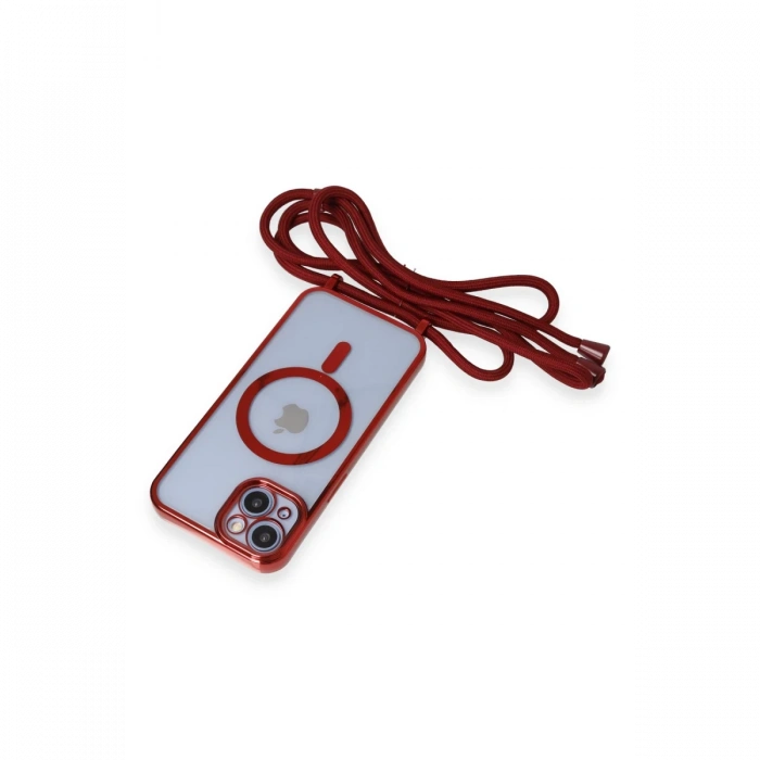 iPhone 14 Kılıf Divo Lazer Askılı Magsafe Kapak