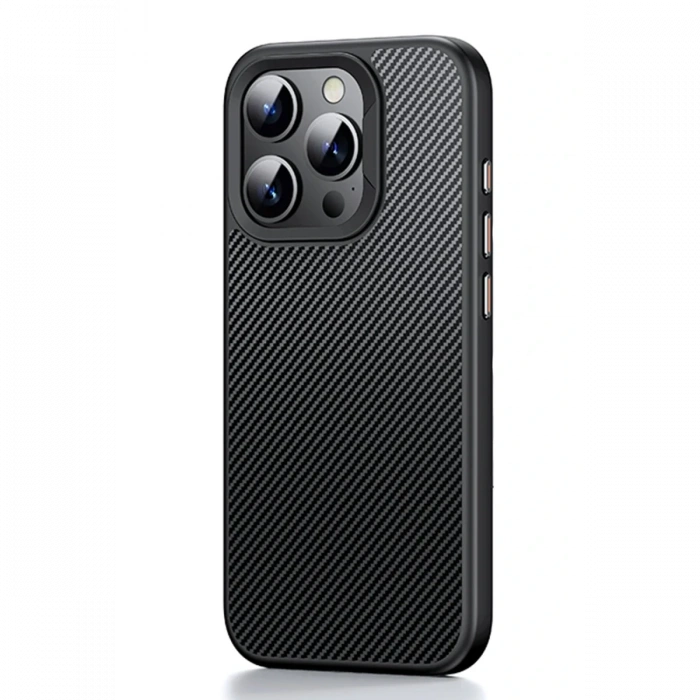 Joy Tekno iPhone 14 Pro Dart Karbon Magsafe Kapak - Siyah