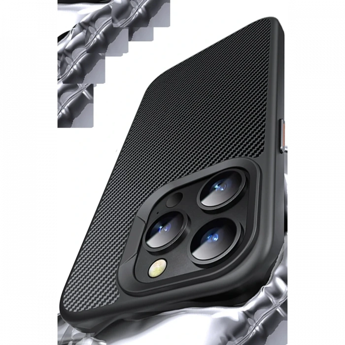 Joy Tekno iPhone 14 Pro Dart Karbon Magsafe Kapak - Siyah