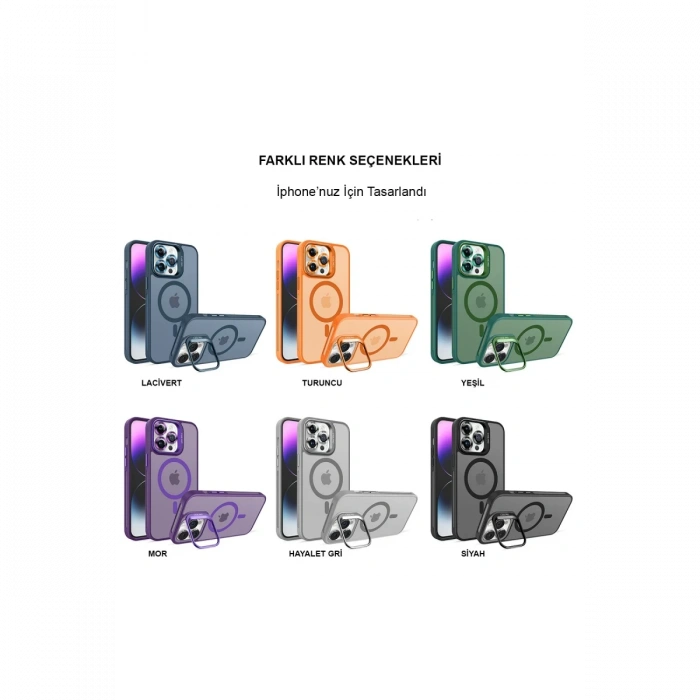 Joy Tekno iPhone 14 Pro Kılıf Flet Lens Magsafe Kapak