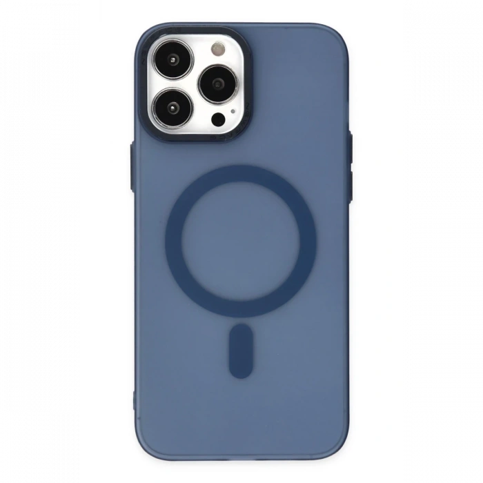 iPhone 14 Pro Kılıf Lodos Magneticsafe Mat Kapak - Mavi