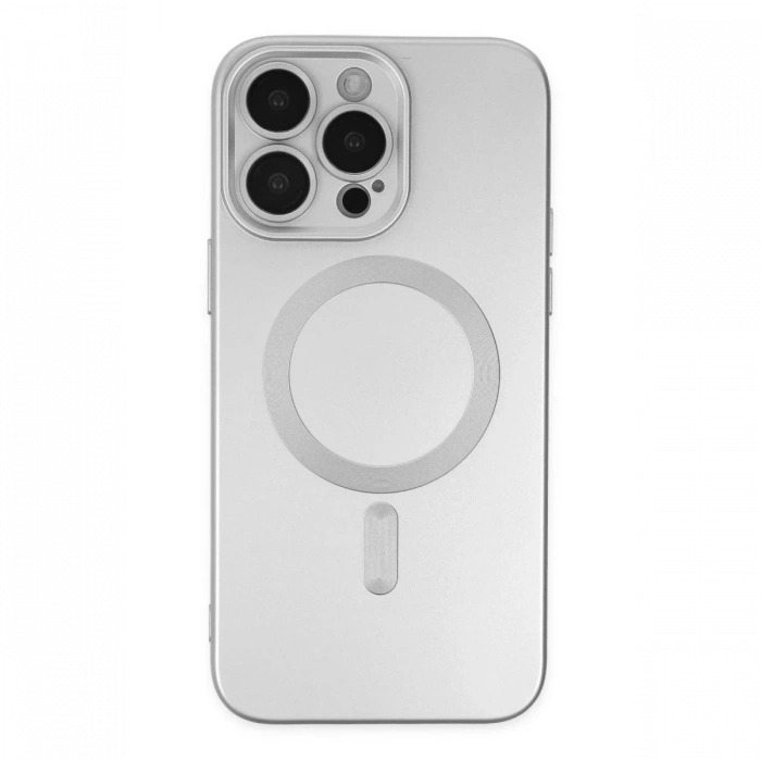 iPhone 14 Pro Kılıf Moshi Lens Magneticsafe Silikon - Gümüş