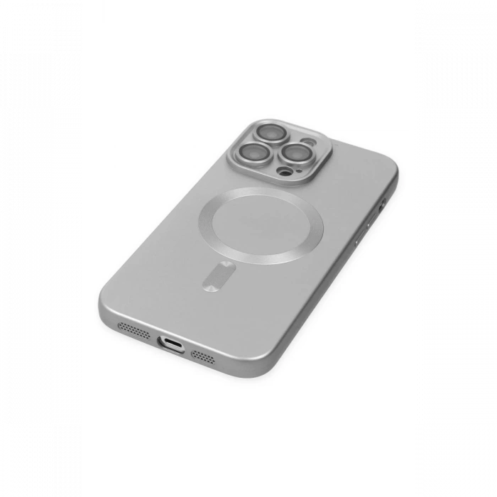 iPhone 14 Pro Kılıf Moshi Lens Magneticsafe Silikon - Gümüş