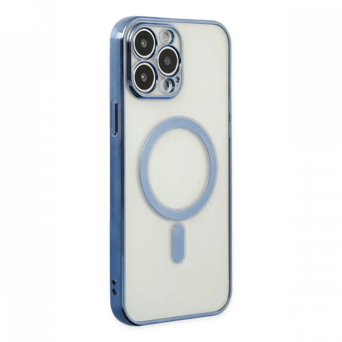 Joy Tekno iPhone 14 Pro Max Kılıf Magneticsafe Lazer Silikon - Sierra Blue