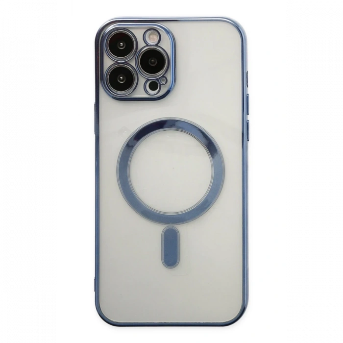 Joy Tekno iPhone 14 Pro Max Kılıf Magneticsafe Lazer Silikon - Sierra Blue