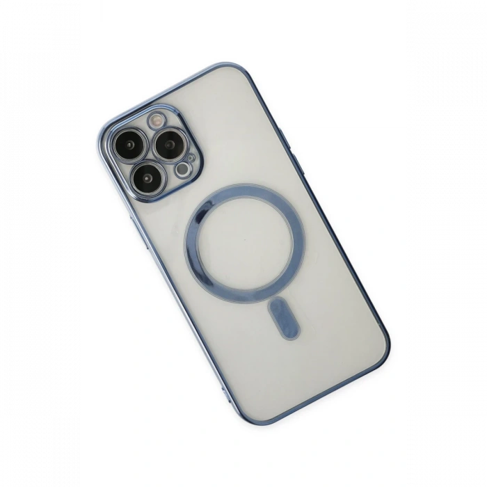 Joy Tekno iPhone 14 Pro Max Kılıf Magneticsafe Lazer Silikon - Sierra Blue