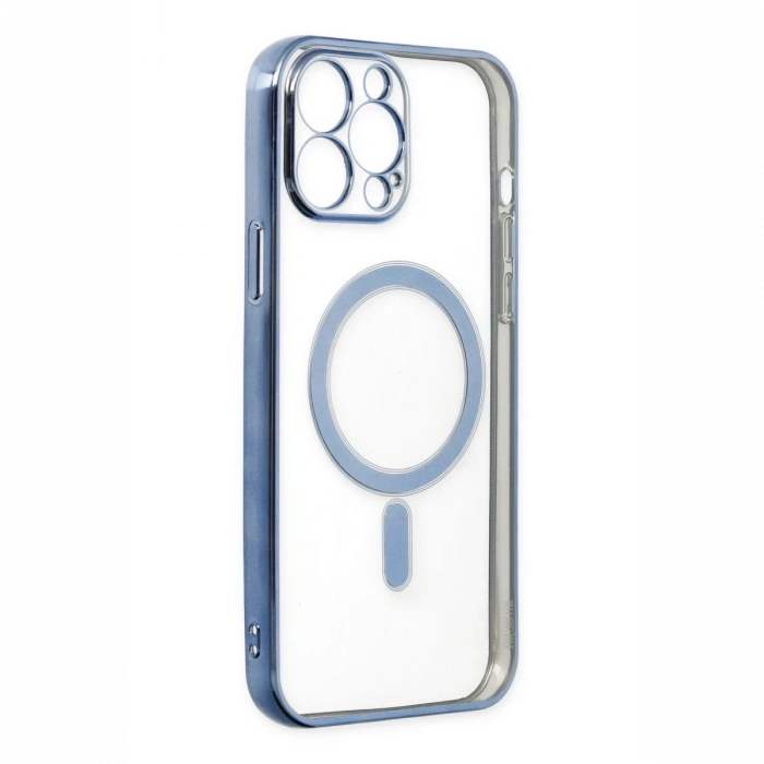 Joy Tekno iPhone 14 Pro Max Kılıf Magneticsafe Lazer Silikon - Sierra Blue