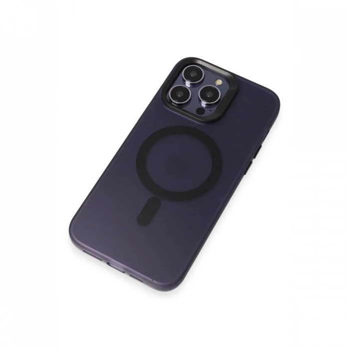 Joy Tekno iPhone 14 Pro Max Kılıf Mateks Magsafe Kapak - Derin Mor