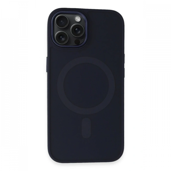 iPhone 14 Pro Max Kılıf Oslo Magsafe Kapak - Lacivert