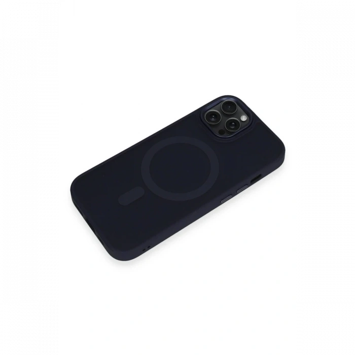 iPhone 14 Pro Max Kılıf Oslo Magsafe Kapak - Lacivert
