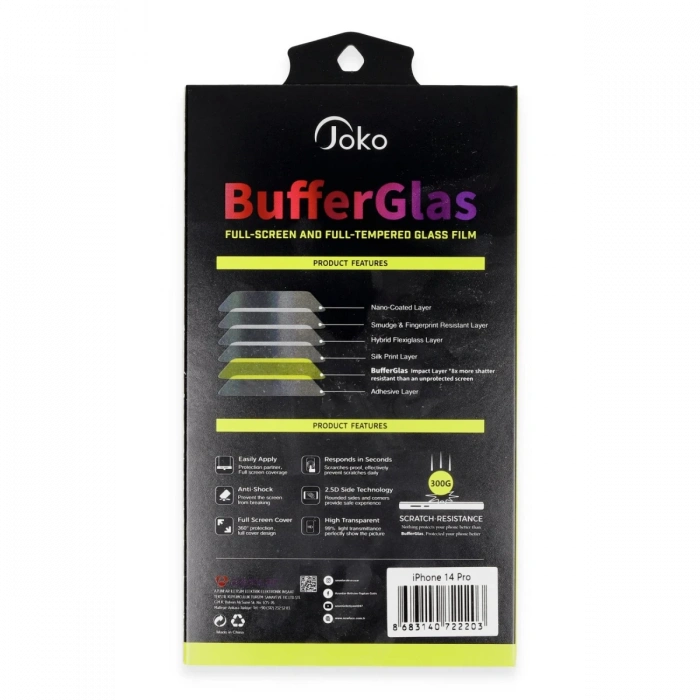 Joy Tekno iPhone 15 Buffer Cam Ekran Koruyucu - Siyah