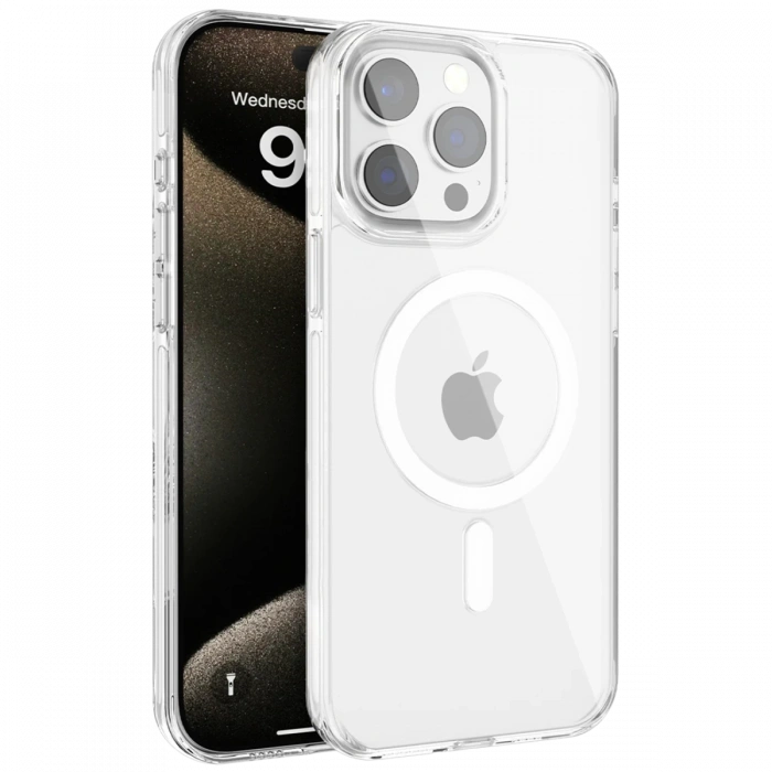 Joy Tekno iPhone 15 Pro Gleam PC Sert Magsafe Kılıf