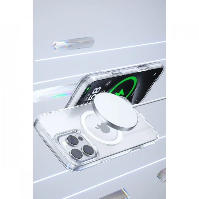 Joy Tekno iPhone 15 Pro Gleam PC Sert Magsafe Kılıf