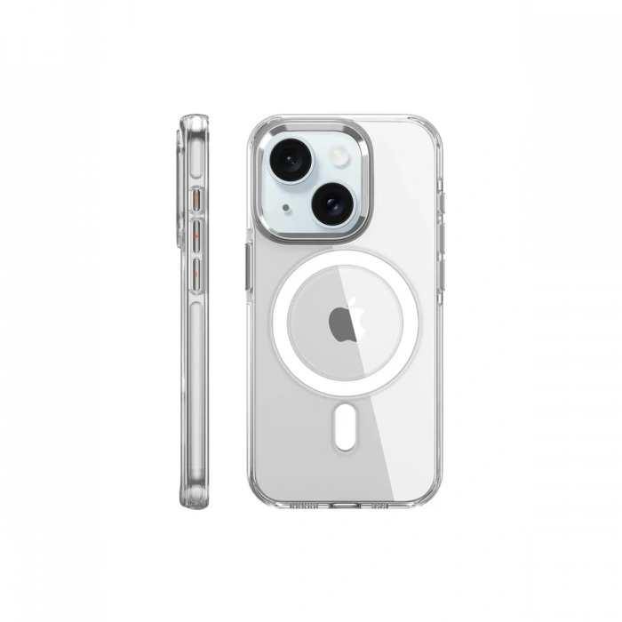 Joy Tekno iPhone 15 Pro Kılıf Crystal Magsafe Kapak - Şeffaf