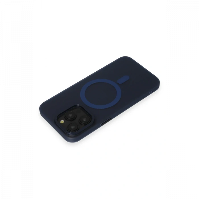 iPhone 15 Pro Kılıf Lodos Magneticsafe Mat Kapak - Mavi