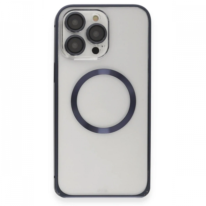 iPhone 15 Pro Kılıf Metal Bumper Magneticsafe Kapak