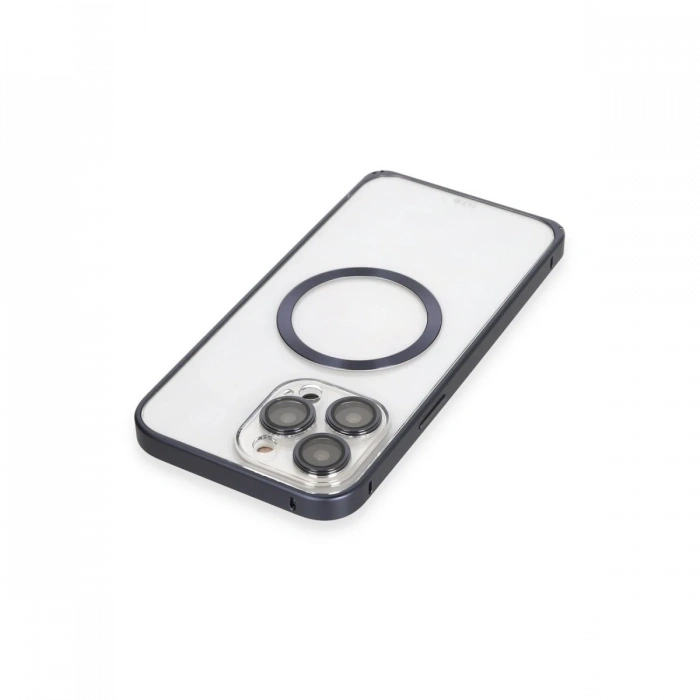 iPhone 15 Pro Kılıf Metal Bumper Magneticsafe Kapak