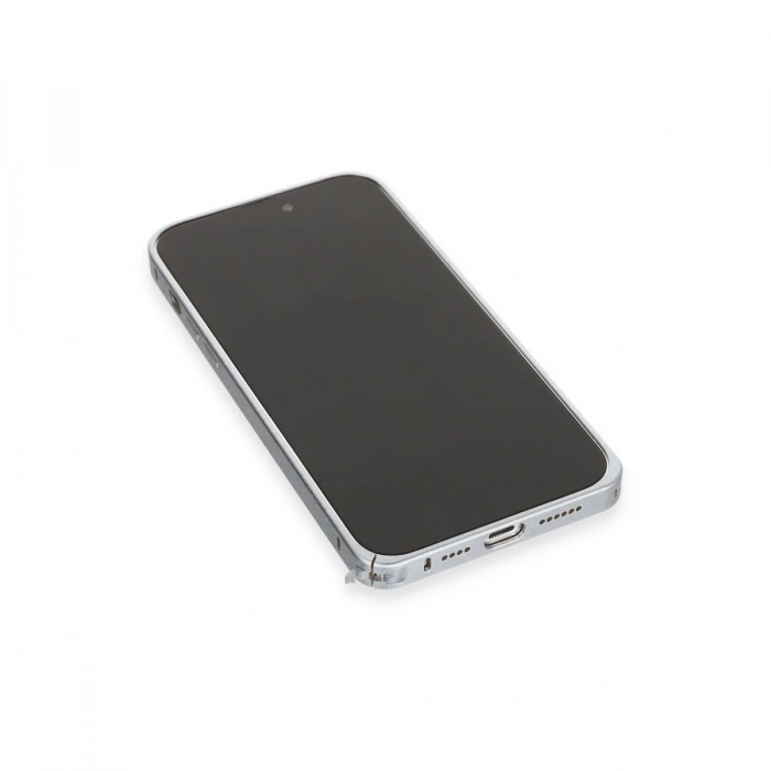 iPhone 15 Pro Kılıf Metal Bumper Magneticsafe Kapak