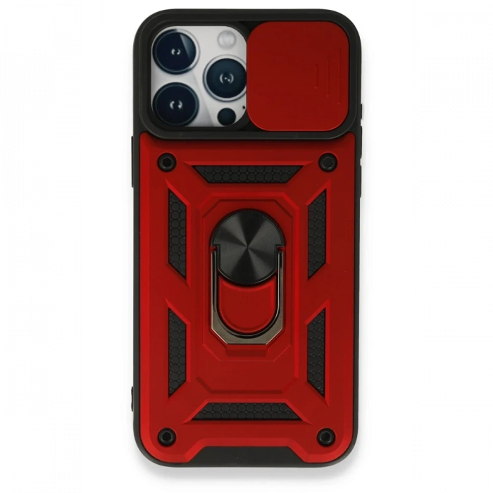 iPhone 15 Pro Kılıf Pars Lens Yüzüklü Silikon